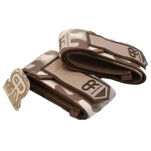 Elbow Wraps for Weightlifting - Heavy Duty Construction, 25% More Elasticity, Reinforced Stitching, Extra Wide Fastener, Easy to Adjust, (Sand Camo)