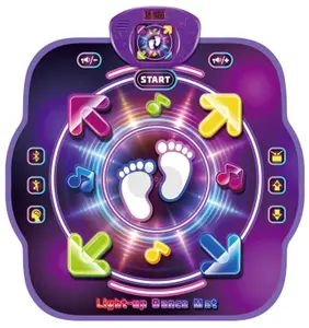 NOMI Dance Mat Toys for 3-12 Year Old Kids, Electronic Dance Pad with Light-up 4-Button Wireless Bluetooth, Music Dance with 4 Game Modes, Halloween Birthday Toys Gifts for 3 4 5 6 7 8 9 10+ Year Old Girls