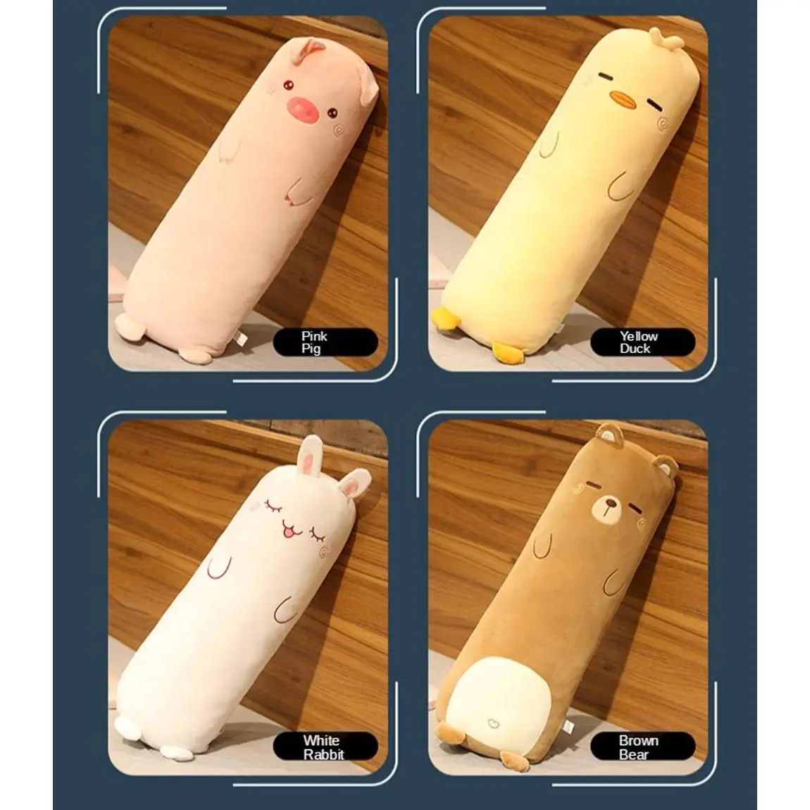 Long Plush Cute Body Pillows Cuddle Pillow Sleeping Big Pillows for Bed Kids Body Pillow Animal Shapped Pillow Boyfriend Pillow Toy Gift for Girlfriend (Bear 27 Inch)