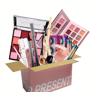 Pieces Makeup Set Eye Shadow Lipstick Set with Makeup Brush Eye Black Concealer Combination Beginner Cosmetics Gift Box Set