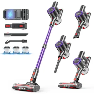 Pinico N5 Cordless Vacuum Cleaner, 25Kpa Powerful Suction, 10-in-1 Lightweight Handheld Vacuum Cleaner with Removable Battery for Pet Hair and Carpets