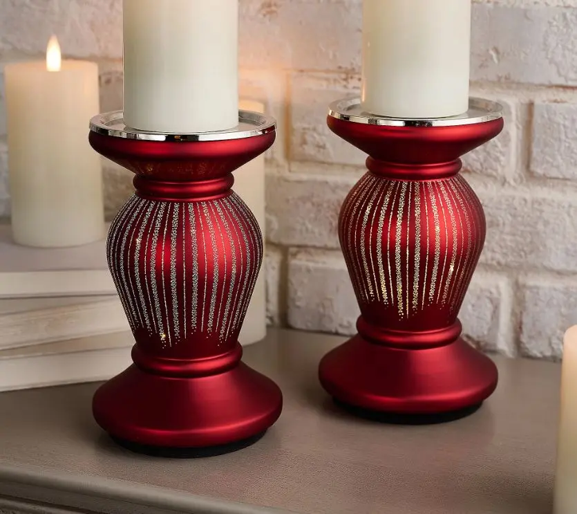 Set of 2 (8.5") Starry Night Pedestals by Valerie - NEW