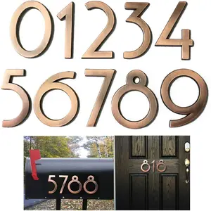 20 Pack Mailbox Numbers 0-9, 2.76 Inch High, Door Address Numbers Stickers for Apartment, House, Room, Office, , , Bronze  Process Number Sign