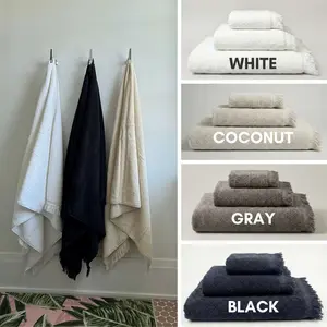 Loomia Natalie Luxury Bath Towels  27” x 54” | Super Absorbent & Quicker-to-Dry, Thick 100% Cotton Towels for Bathroom, Spa, Gym & Hotel