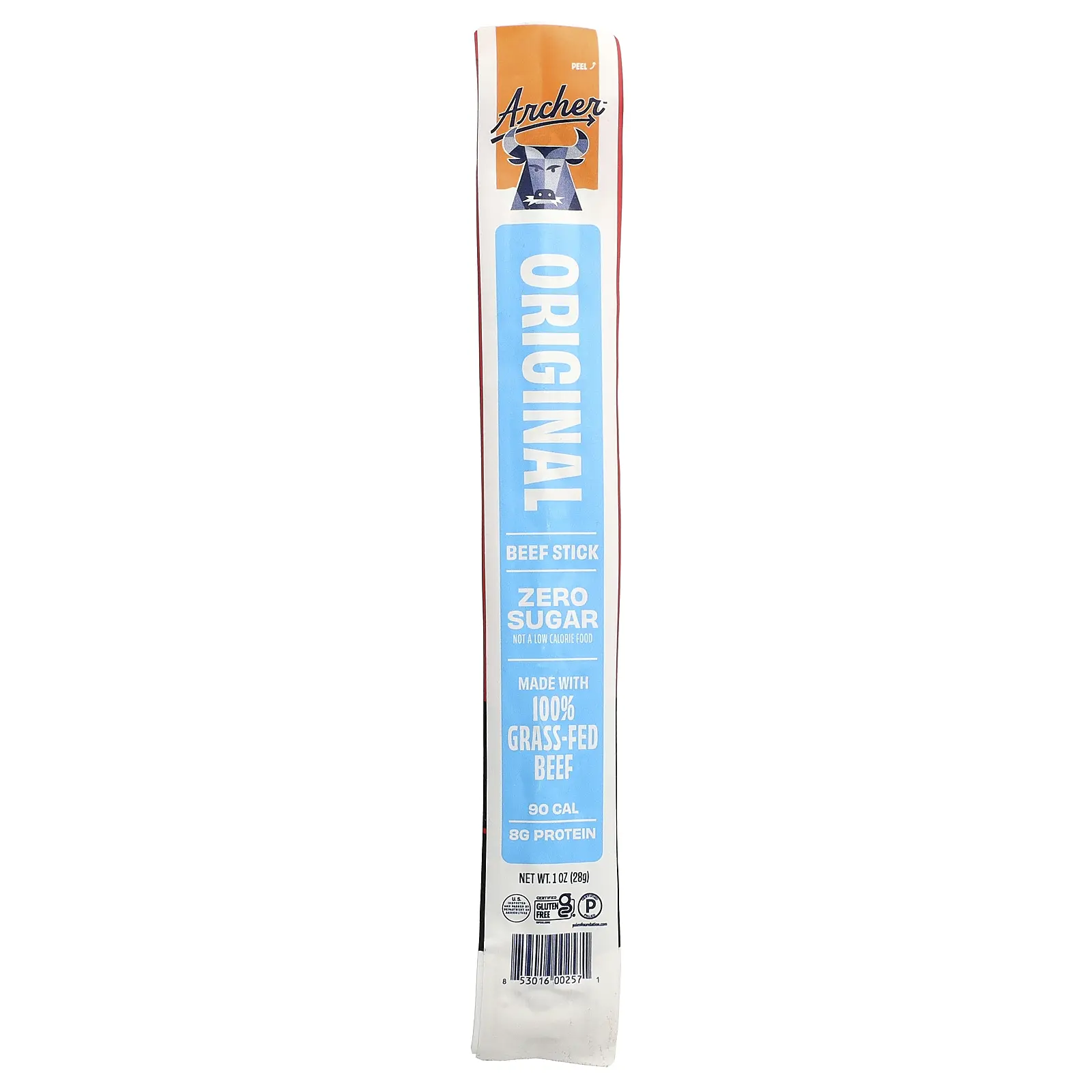 Country Archer Jerky Grass-Fed Beef Stick, Original, 1 oz (28 g)