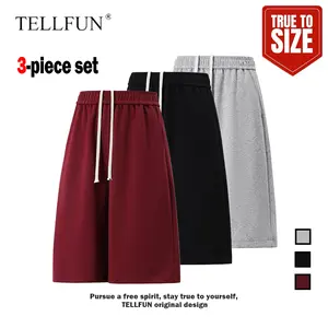 3-pack sports shorts, breathable running exercise, workouts, and everyday casual Seven quarter pants SpringStatements baggy bottom unisex