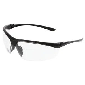 MCR Safety VL2 Dual Reader Safety Glasses with Clear Lenses and Upper/Lower Diopters