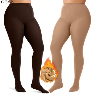OEAK Womens Lined Tights Pantyhose Thermal High Waisted Warm Legging Pants Footed Sheer Tights