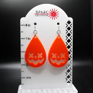 "XO" Jack-O-Lantern Orange Halloween Earrings