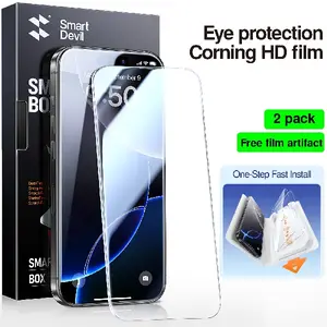 【SmartPull Box】2 Pack SmartDevil Screen Protector (Standard) for 16 Pro Max / 15 / 14 / 13 Series Tempered Glass, Bubble-Free, Military-Grade Protection, 9H Hardness, Easy Installation, Scratch Resistant, HD Clear Display