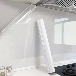 Clear Contact Paper Peel and Stick Wallpaper for Bathroom 15.8"*78.8" Wall Protector Removable Wallpapers for Countertops Transparent Wall Protective Film Waterproof Wallpapers for Kitchen Backsplash
