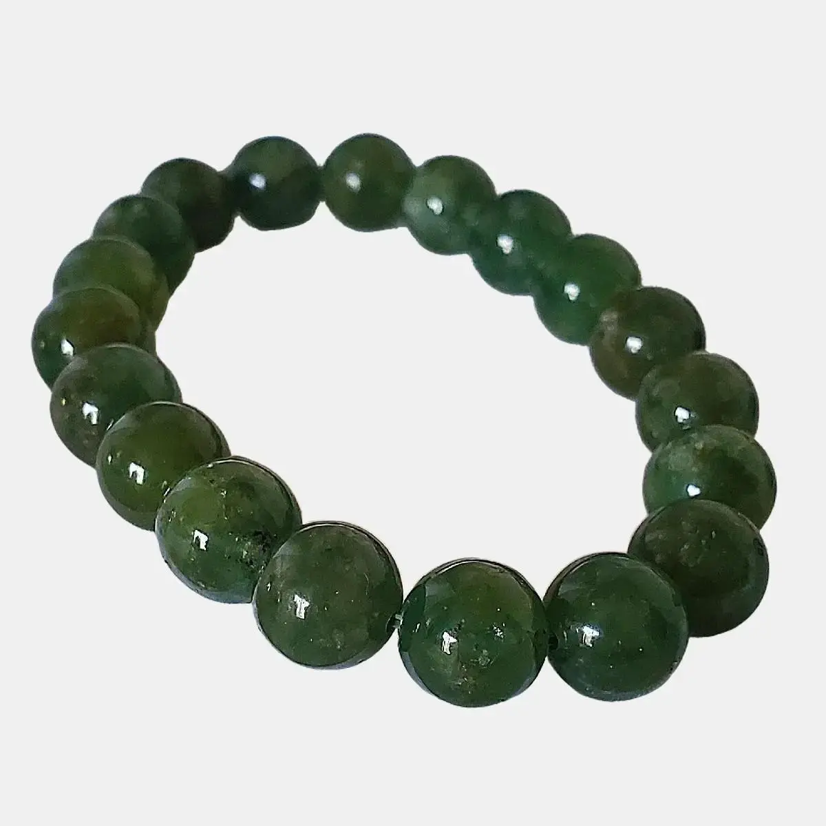 All Natural Green Apatite Crystal Bracelet Handmade Womens Bracelet