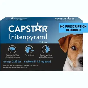 Capstar Flea Tablets for Small Dogs - Fast Acting Relief 11.4 Mg Each, 6 Tablets