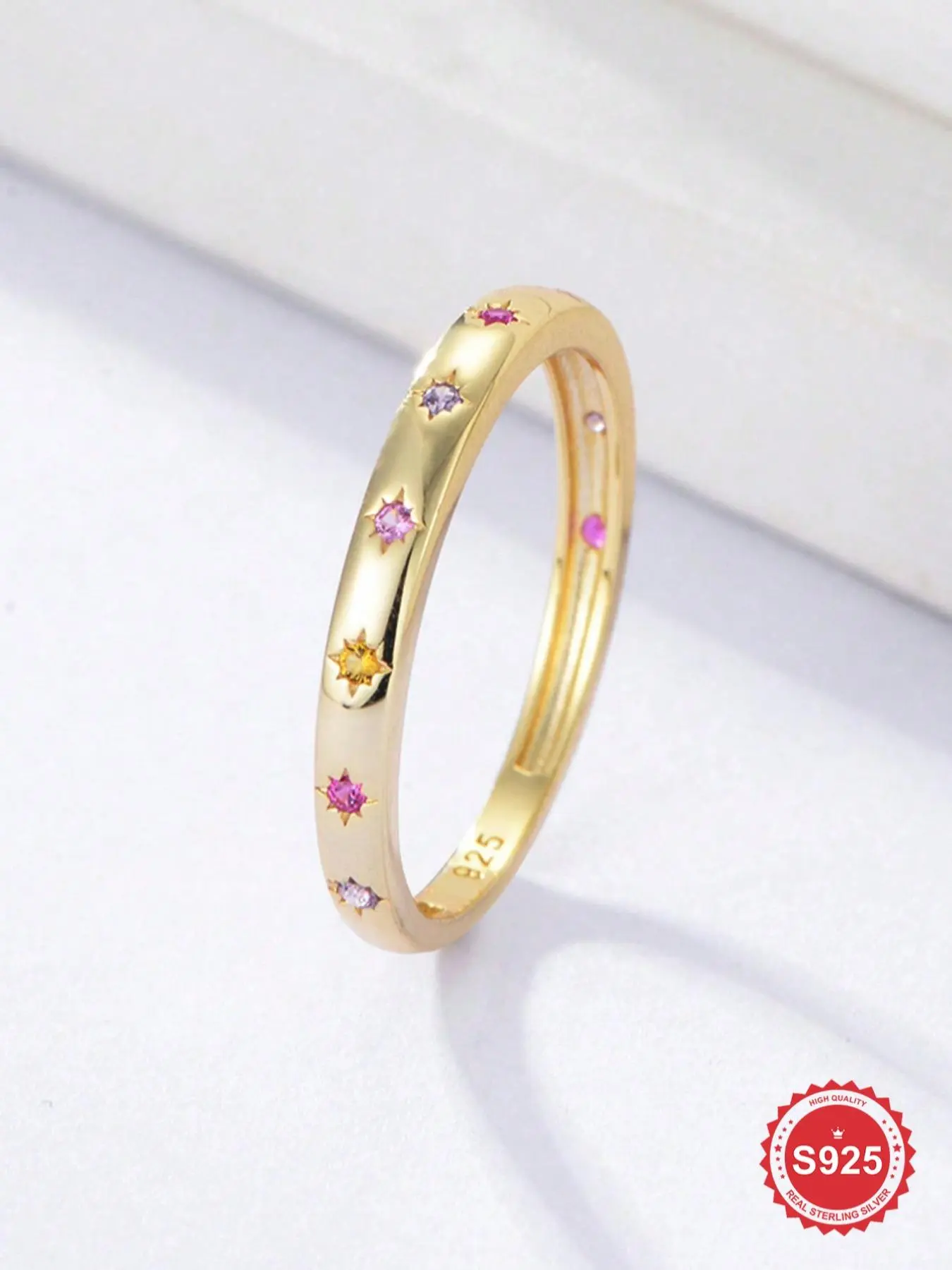 S925 Sterling Silver Fashion Artificial Zircon Decor Ring, Elegant Jewelry for Women for Party, Daily Decor, Trendy All-match & Exquisite Jewelry for Birthday Gift, Elegant Everyday Ring, Elegant Fashion Rings, Beautiful Rings