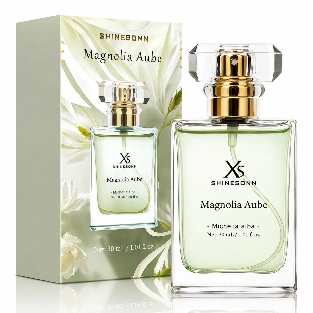 SHINESONN Magnolia Aube Perfume Set – Long Lasting Floral Fragrance for Women, Jasmine Magnolia Scent Eau de Parfum 30ml, Luxury Daily Wear Perfume, Soft Romantic Signature Scent