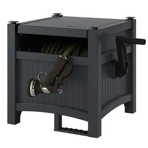 Suncast Hideaway 100' Resin Garden Hose Reel for 5/8" Hoses