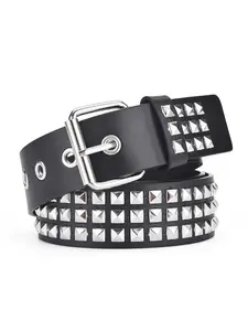 Punk Style Studded PU Leather Belt, Fashion Belt for Party, Daily Clothing Decor, Trendy All-match & Exquisite Belt for Birthday Gift