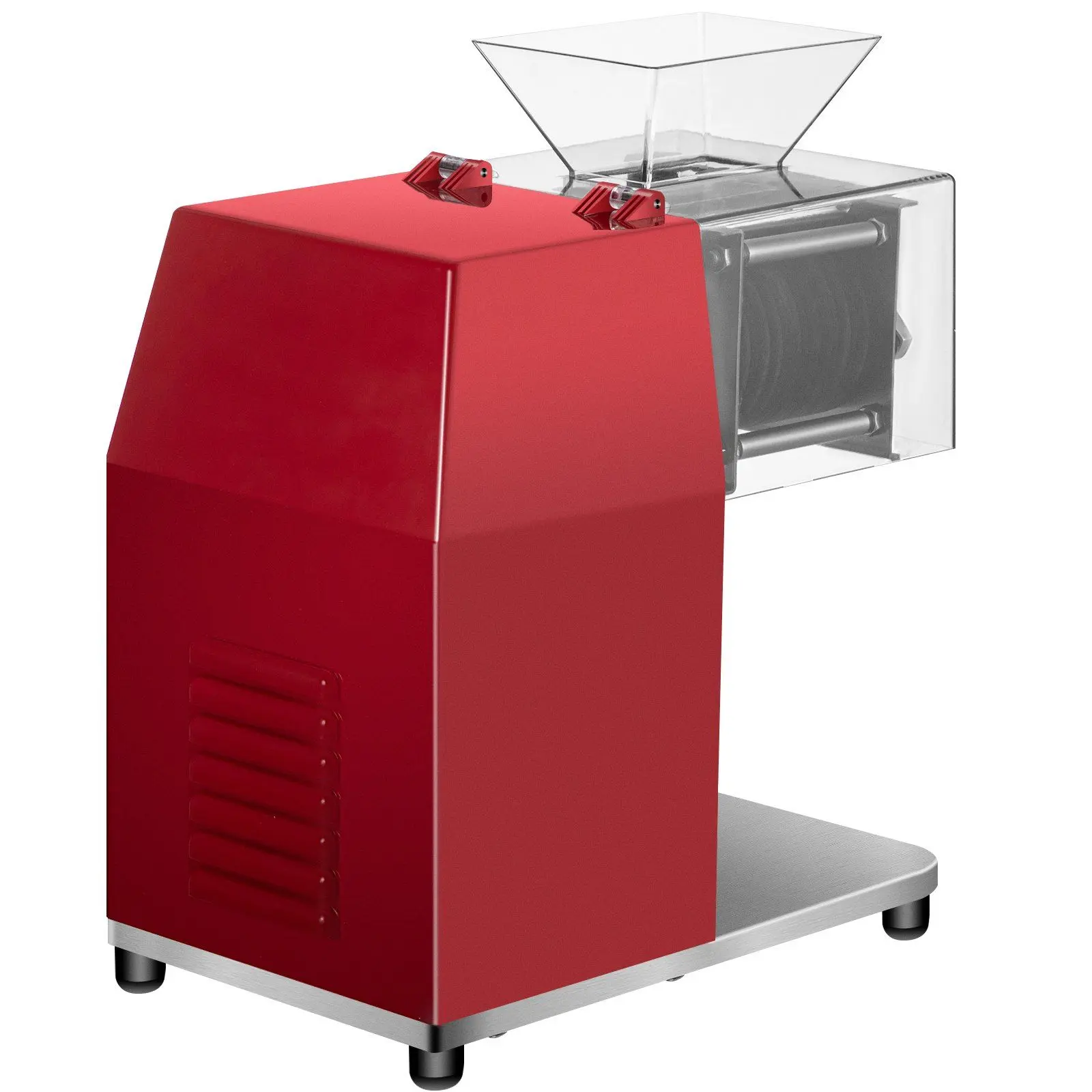 VEVOR Commercial Meat Cutting Machine, 551 Lbs/H 850W Meat Shredding Machine, 3.5mm Blade Electric Meat Cutter, Stainless Steel Restaurant Food Cutter, for Kitchen Supermarket Lamb Beef Chicken, Red