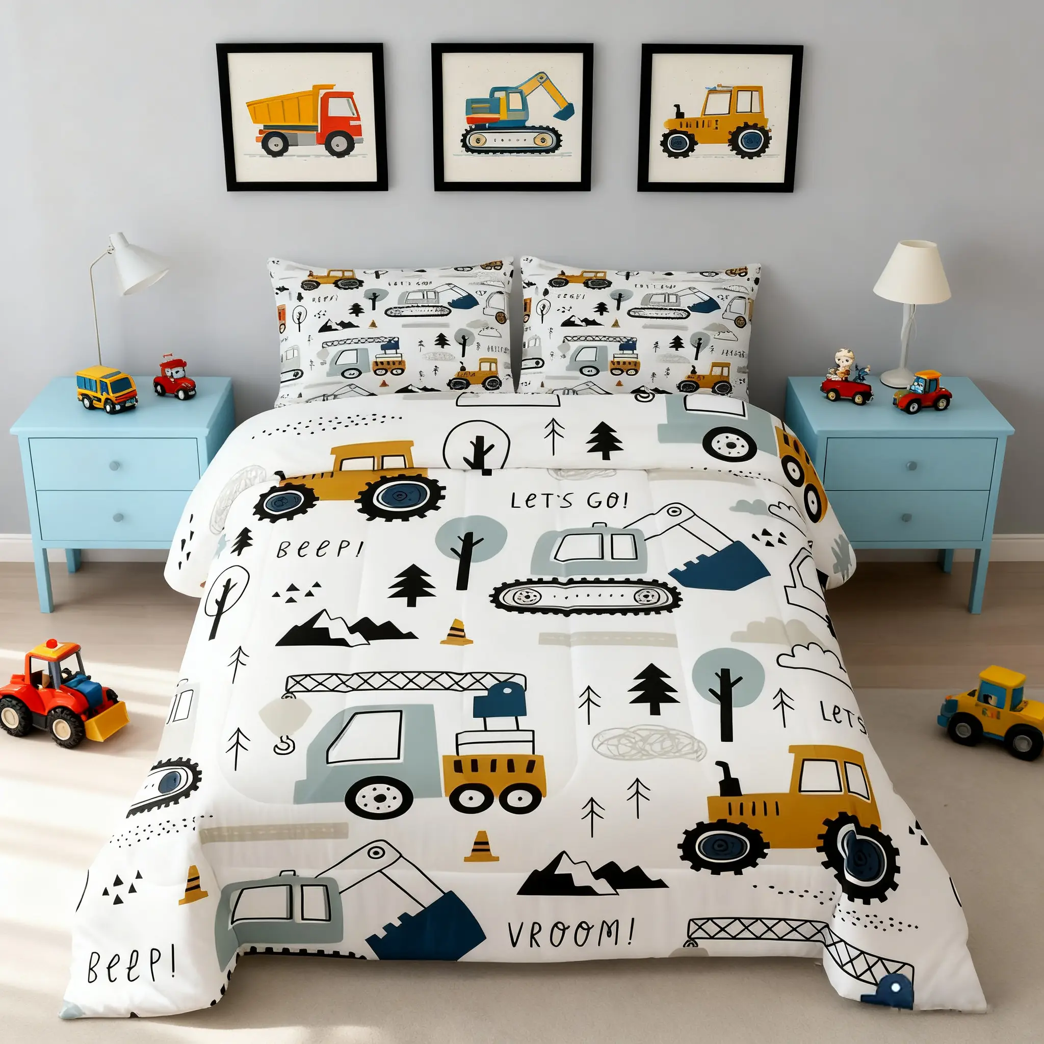 Feelyou Microfiber Queen Bedding Set - Soft, Breathable, Cozy Reversible All-Season Use Bedding Set, Microfiber Bedding Set