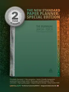 RNDVU 2 Year Daily Planner and Organizer - Cantaloupe, Bi-Annual January 2024 through February 2026, 25-Month Weekly Planner