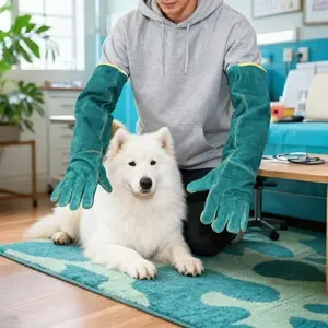 Wear Resistant Scratch Proof Leather Anti Bite Gloves Pet Training Handling Tool Cat Dog Feeding Interaction Bird Grip Reptile Handling Gardening Welding Durable