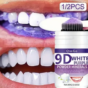 9D Teeth Whitening Powder, Contains Hydroxyapatite and Natural Essence, Deep Cleaning Polishing, Effective Stain Removal, Teeth Brightening Powder