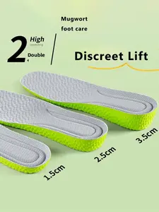 2-Pair Discreet Lift Insoles | Unisex Invisible Comfort Soft Shock Absorbing Sole | Shock-Absorbent & Sweatproof for Boots & Sneakers