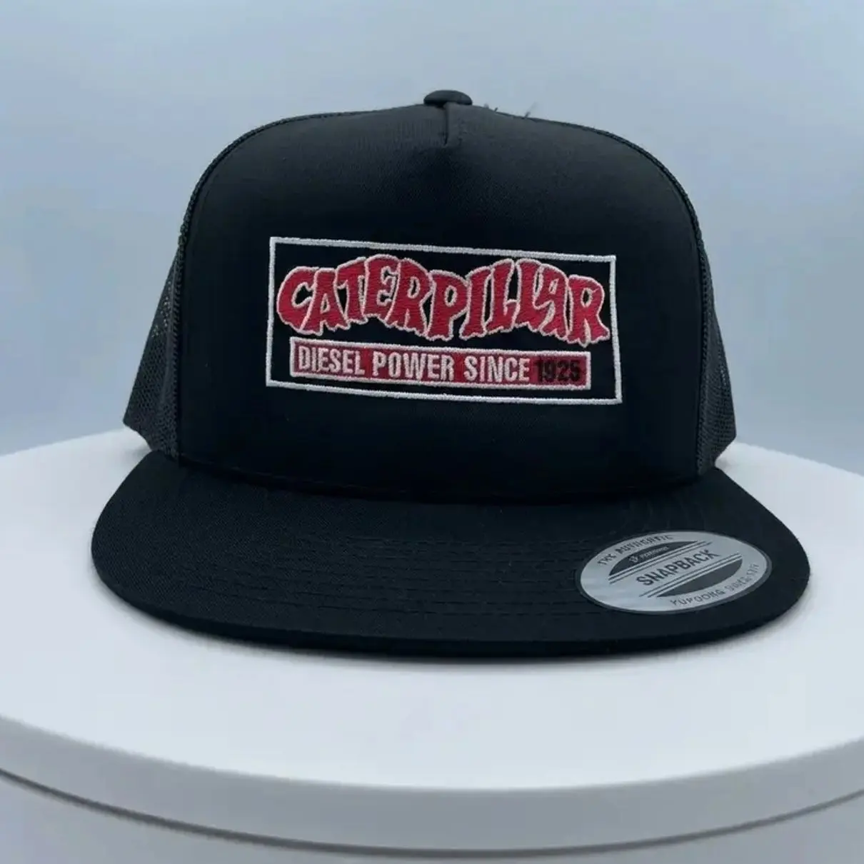 Caterpillar Embroidered Retro Hat Trucker Hat Many Colors Snapback Hat, Unisex Casual Street Style, Gift Idea For Her Him and Adjustable Fit for Men and Women