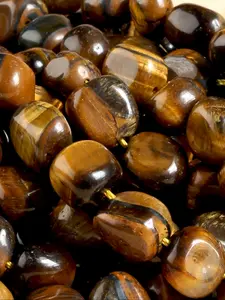 Natural Gemstone Tiger Eye Loose Beads, 8x10mm Jewelry Making Supplies, DIY Beading Accessories, DIY Charm Necklace & Bracelet, One Strand 40cm/15.75 Inch