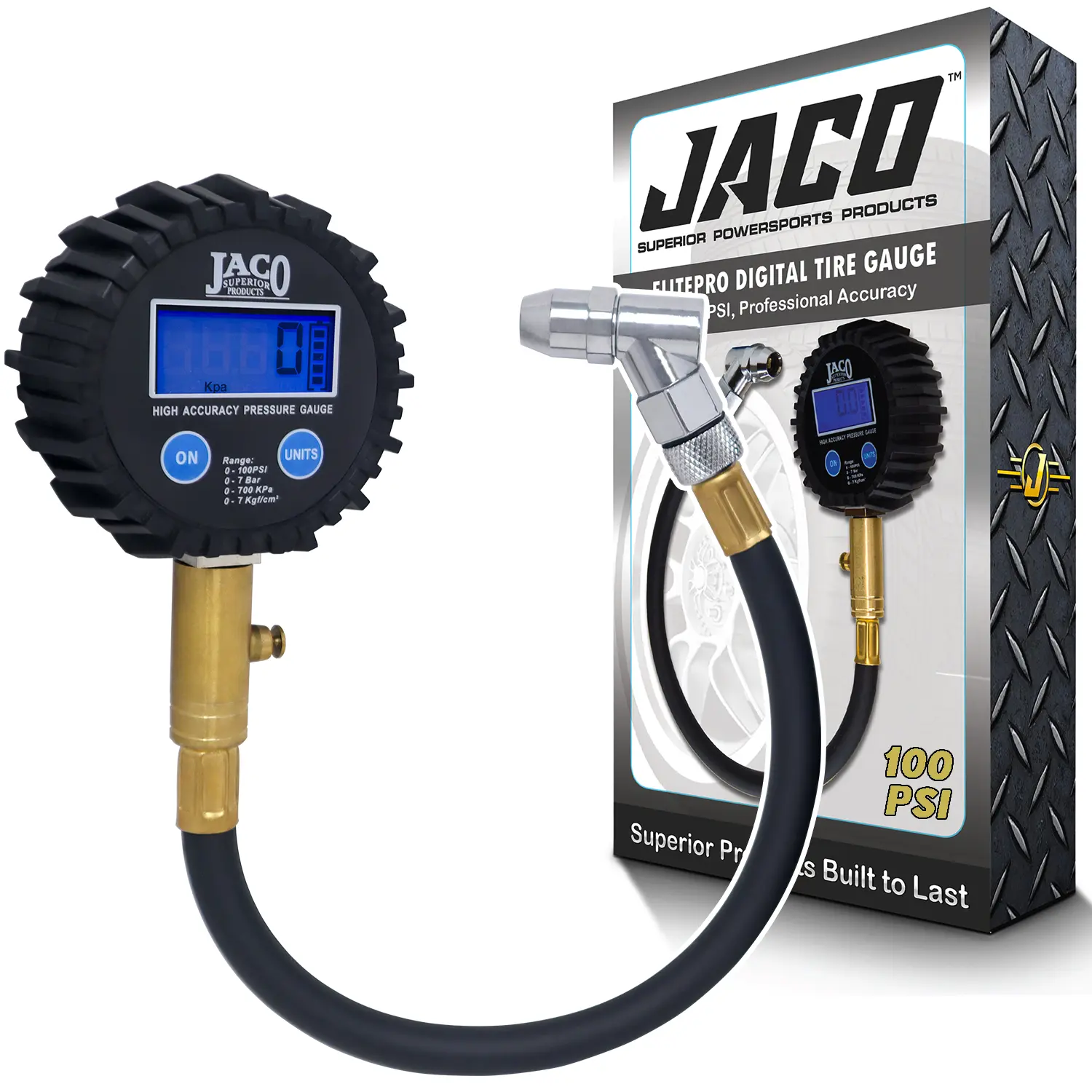 ElitePro™ Digital Tire Pressure Gauge - Professional Accuracy - 100 PSI ElitePro™ Digital Tire Pressure Gauge - Professional Accuracy - 100 PSI