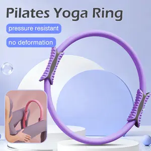1 Count Pilates Ring, available in pink and purple, targets inner thigh muscles effectively Home Yoga Equipment Fitness Bands