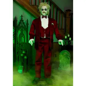 6FT Life-Size Animated Beetlejuice with 2 Outfits Decoration