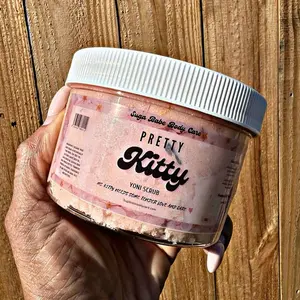 Organic Pretty Kitty Bikini Body Scrub with Shea Butter Body Care Antibacterial sugar  scrub