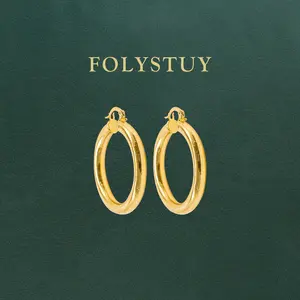 【Earrings C】Exquisite plain circular earrings. Twisted earrings - Perfect for being a trendy item for festivals and as New Year gifts - Fashion accessories - Suitable for women to wear C