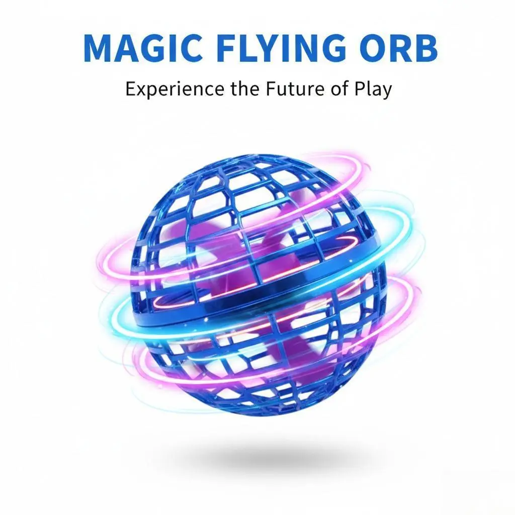 Levitating Induction Hover Magic Ball - Glow Gyro, Fingertip Play Toy, Sports & Outdoor Training Equipment, Hover Ball