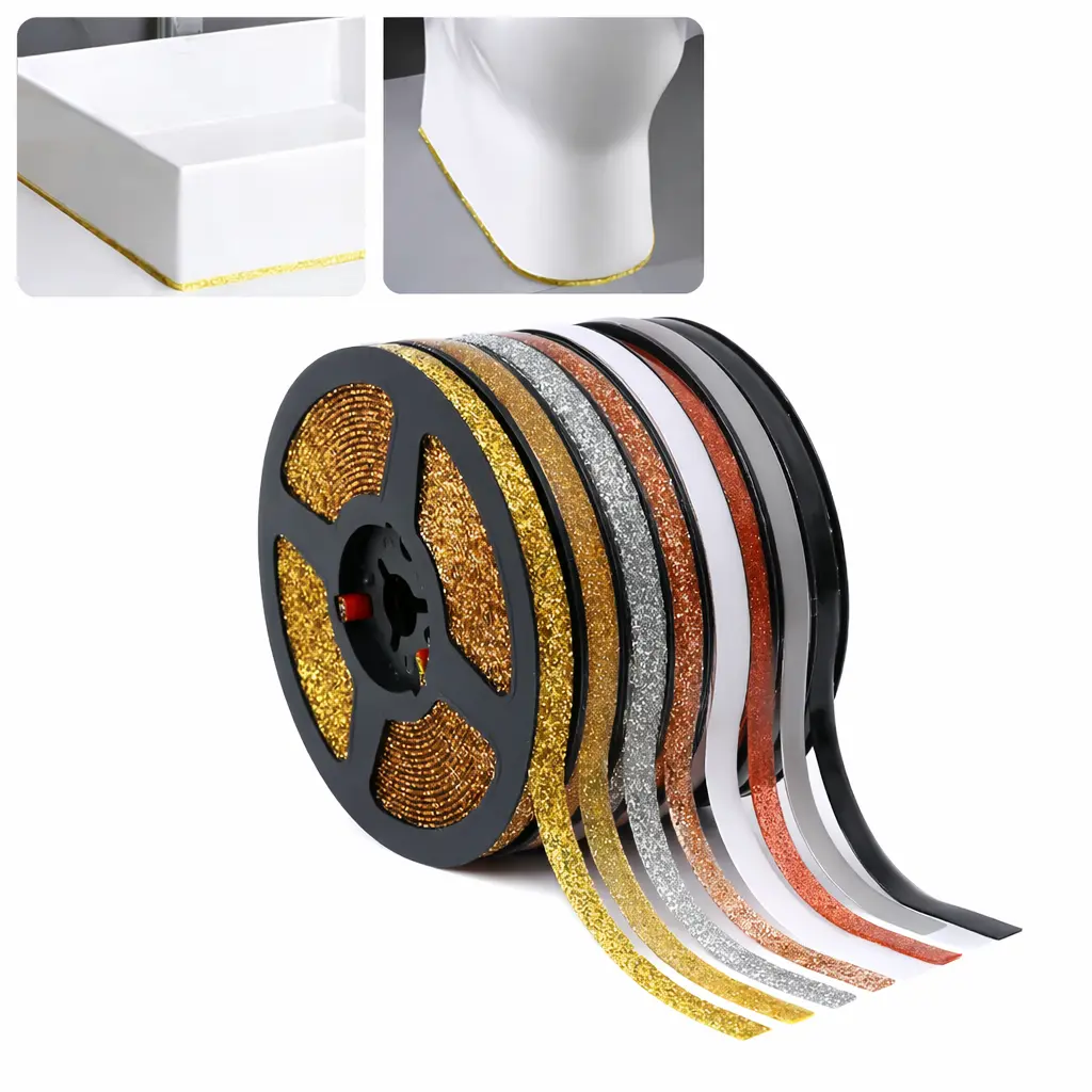 Caulking Trim Strip, 20FT Corner Peel and Stick Wall Molding Edging Waterproof Self-Adhesive Trim Caulk Strip for Sink Countertop Toilet Tile Tub