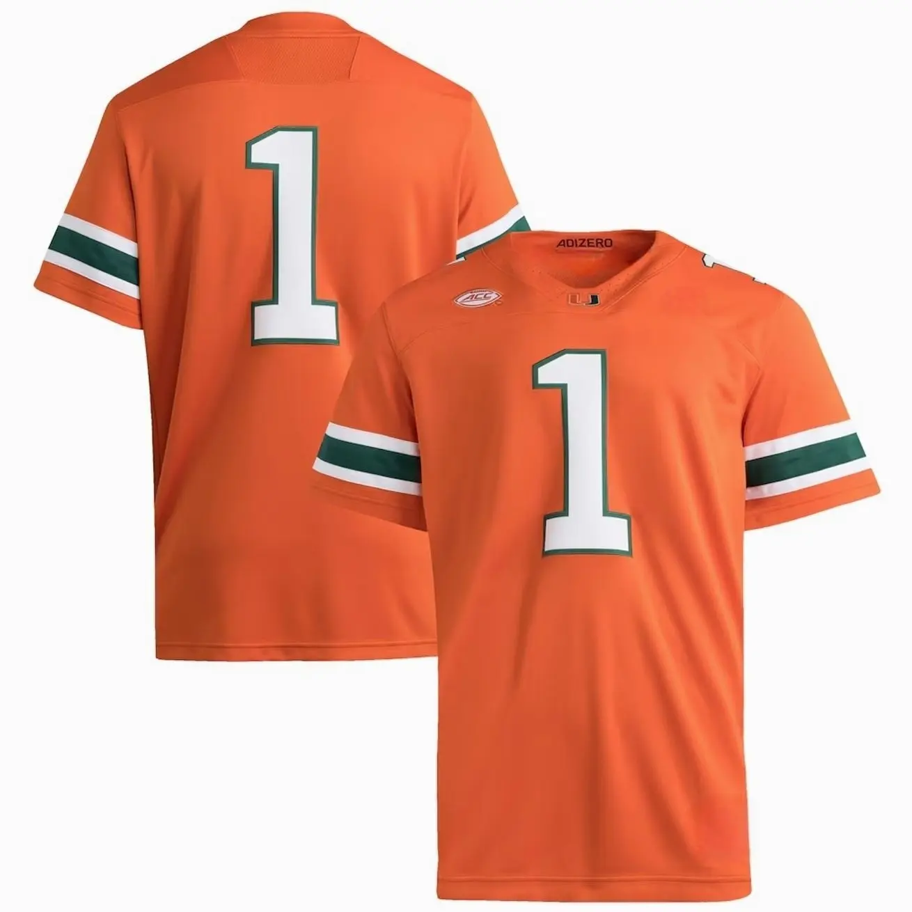 Unisex Football College #1 Miami Hurricanes Premier Strategy Jersey - Orange