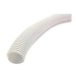 212 MAIN Corrugated Flexible Split Wire Loom, 1.5 in. Nominal Size, 100 ft. Length, White Colored Polyethylene, Easy Insert Design, Protects Wires for Phones & Electronics Cables