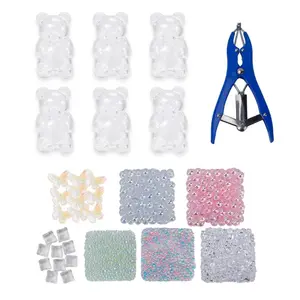 DIY Handmade Stress Relief Ball Kit, Anti Stress Kit, Stress Relief Fidgeting, Stress Relief Gadgets, Includes 6 Accessories, 6 Transparent Balls with Plugs, Perfect Gift for Kids' Day & Graduation