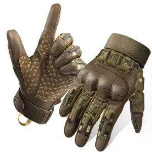 Five-finger touch screen tactical gloves, outdoor sun protection, anti-slip, motorcycle impact-resistant combat gloves