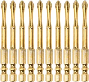 3 inch Titanium Coated  PH2 Anti Slip  Bits Set Phillips Bits #2 Impact Driver Bits TS2