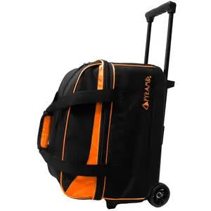 Pyramid Prime Double Roller Bowling Bag (Black/Orange)