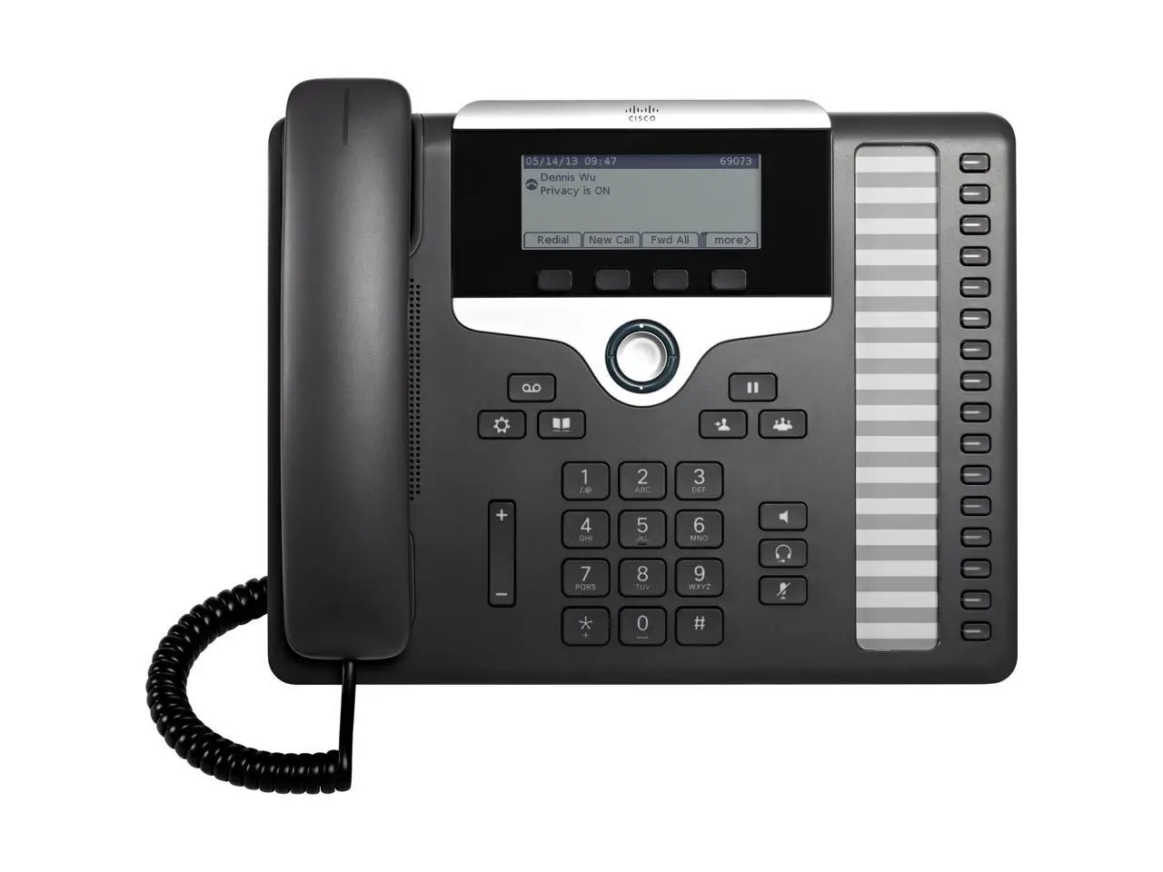 Cisco 7861 IP Phone - Corded - Wall Mountable, 16 x Total Line - VoIP - 3.5" - Enhanced User Connect License - 2 x Network (RJ-45) - PoE Ports | CP-7861-K9=