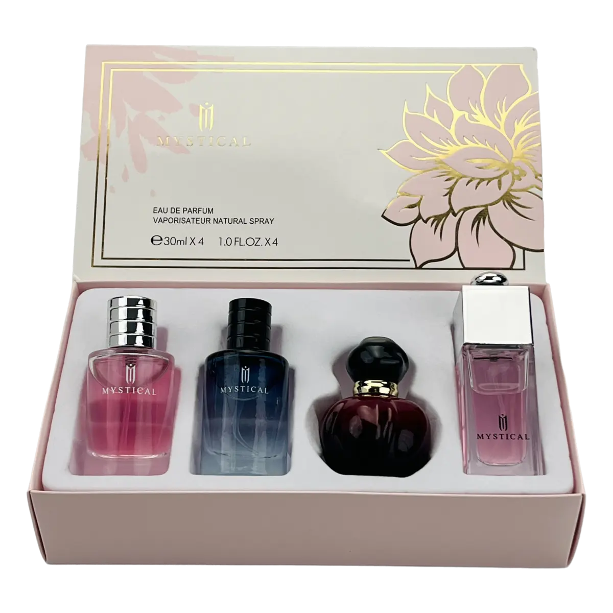 Women's Floral and Fruity Perfume Set, Women's fresh fragrance spray, Valentine's Day Christmas winter gift, 30ml*4(1.0FL.OZ.*4)