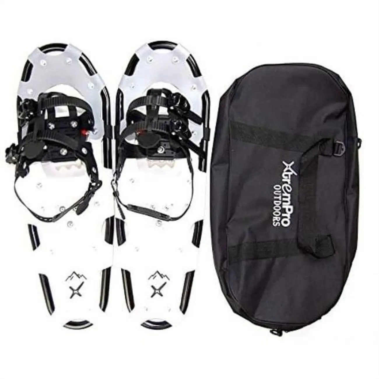XtremPro 21 in Ergonomic Snowshoes, Lightweight 3.5 lbs Aluminum Alloy with 14-Point Crampons for Hiking and Skiing, Includes Backpack