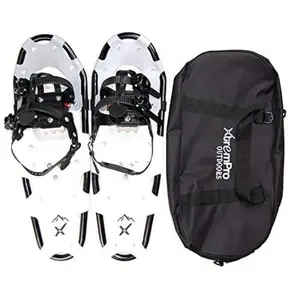 212 MAIN 21 in. Lightweight Ergonomic Aluminum Alloy Terrain Snowshoes with 13-Point Crampons, Black, Skiing Use, Includes Matching Backpack