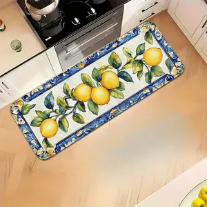 1 pc, with lemon design, kitchen mat, suitable for living rooms, kitchens, bedrooms, laundry rooms, room decor, and home decor; decorative kitchen mat, Decorative Rug
