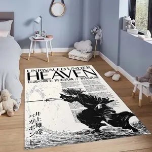 Vagabond Manga Rug, Miyamoto Musashi Samurai Decor