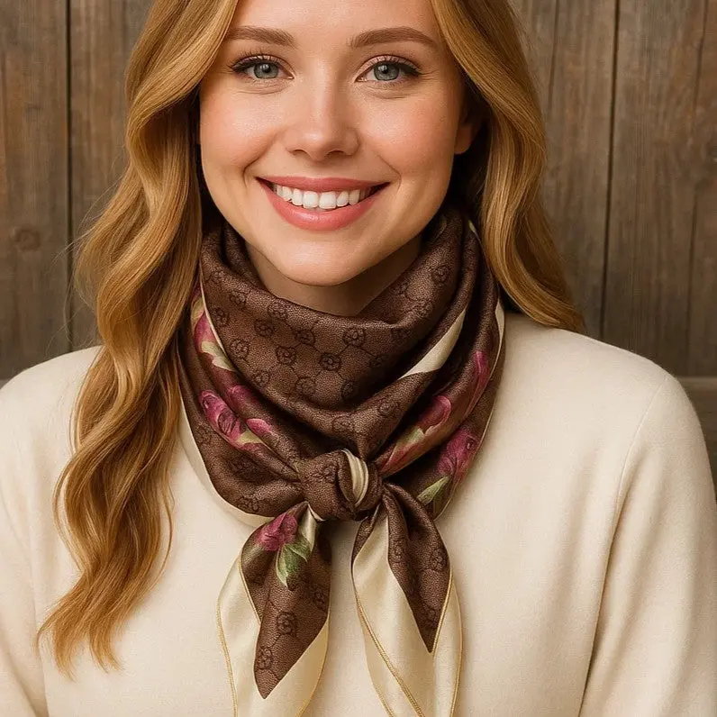 35X35" Cherry Blossom Wild Rag / Scarf WR406X