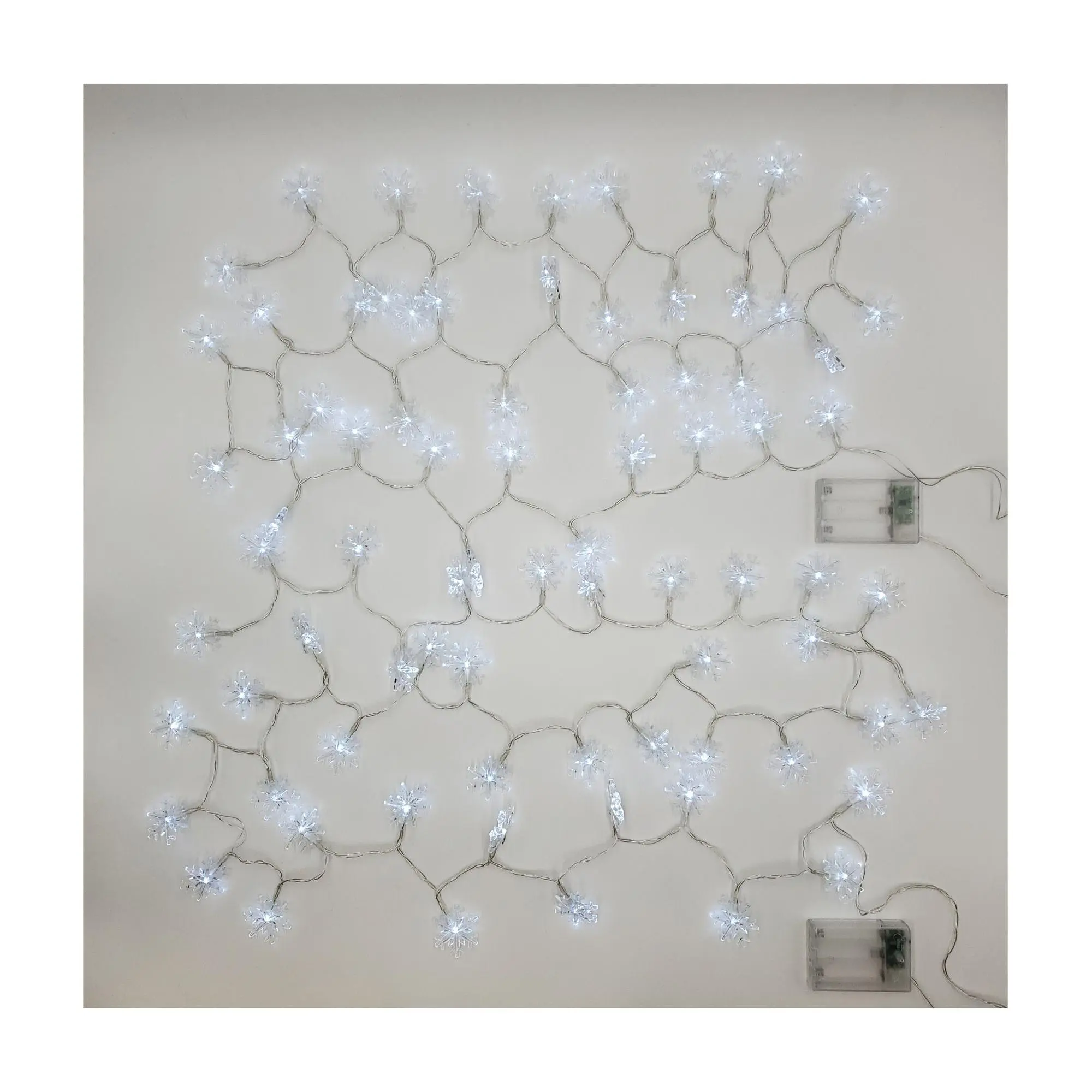 LumaBase B/O LED Mini Snowflake String Lights -S/2